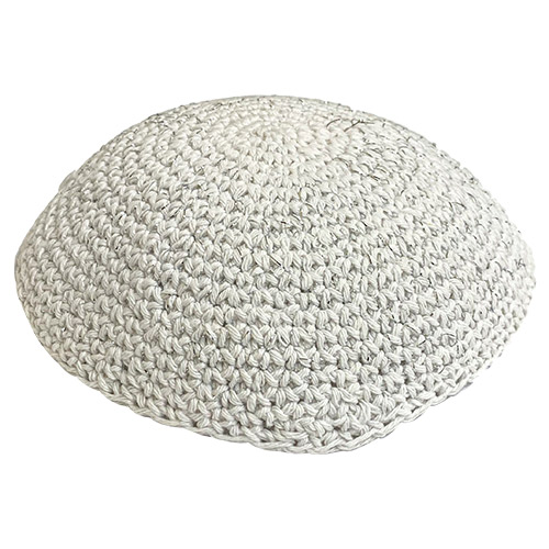 18519 כיפה לבנה סרוג