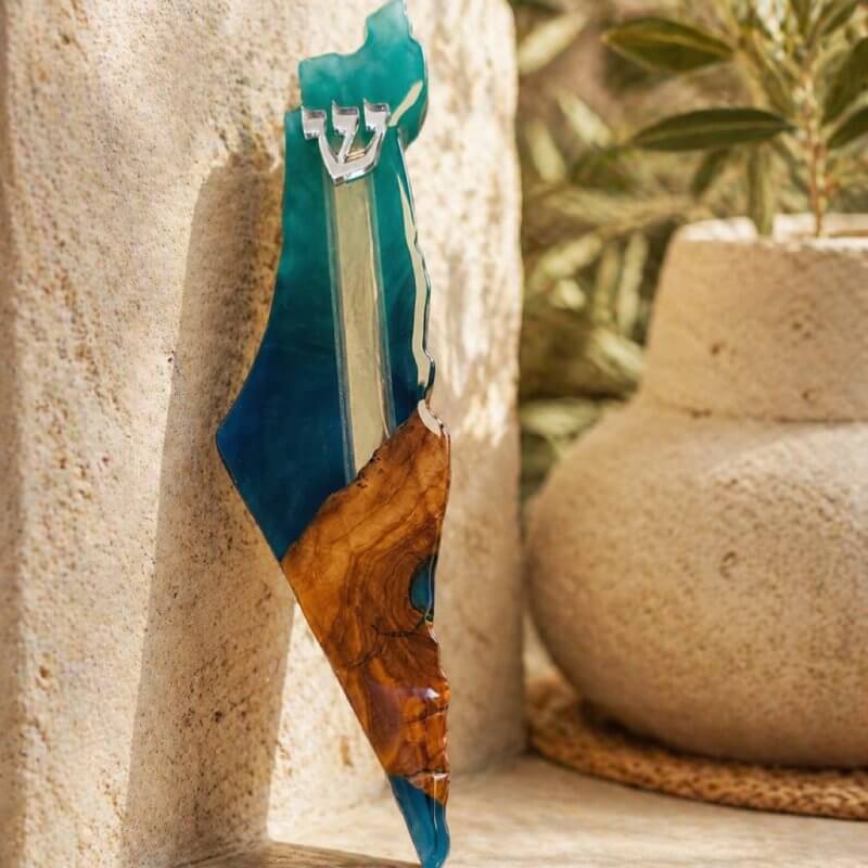 בית מזוזה יודאיקה בשילוב עץ בגודל 23 סמ
